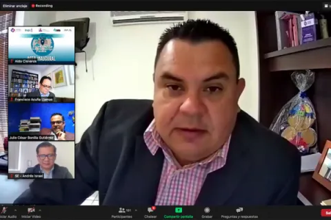 Captura de pantalla de la sesión virtual