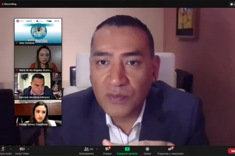 Captura de pantalla de la sesión virtual