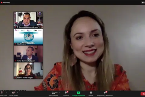 Captura de pantalla de la sesión virtual