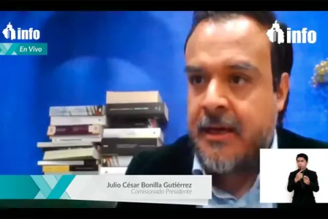 Captura de pantalla de la sesión virtual