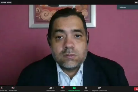 Captura de pantalla de la sesión virtual