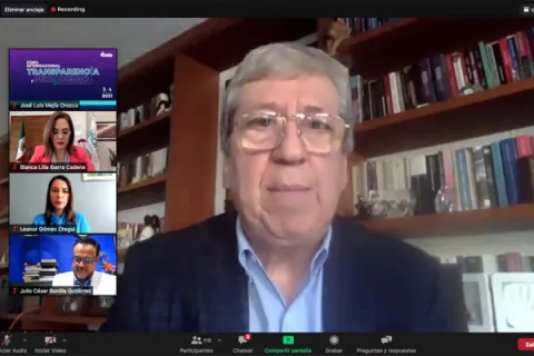 Captura de pantalla de la sesión virtual