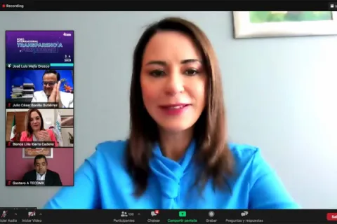 Captura de pantalla de la sesión virtual
