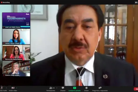 Captura de pantalla de la sesión virtual