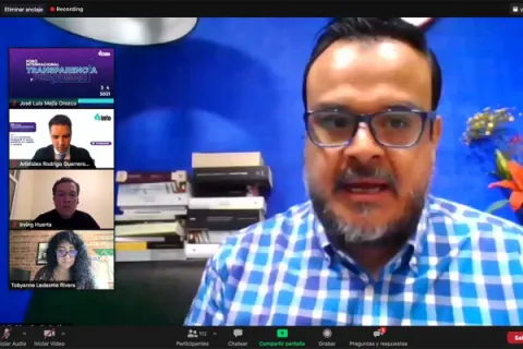 Captura de pantalla de la sesión virtual