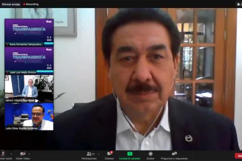 Captura de pantalla de la sesión virtual