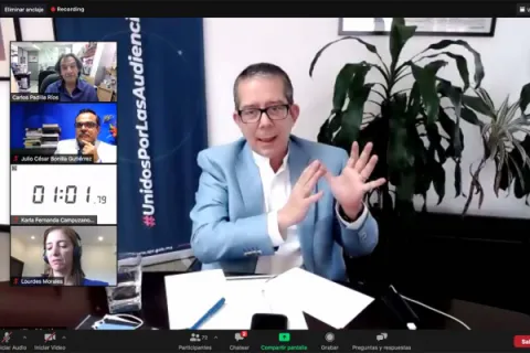 Captura de pantalla de la sesión virtual