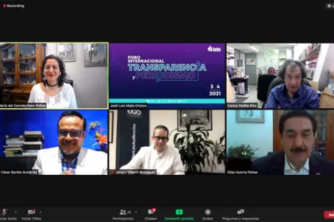 Captura de pantalla de la sesión virtual