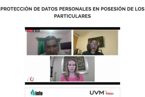 Captura de pantalla de la sesión virtual