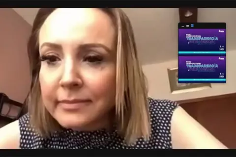 Captura de pantalla de la sesión virtual
