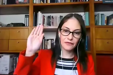 Captura de pantalla de la sesión virtual