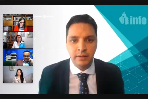 Captura de pantalla de la sesión virtual