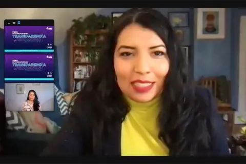 Captura de pantalla de la sesión virtual