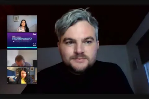 Captura de pantalla de la sesión virtual