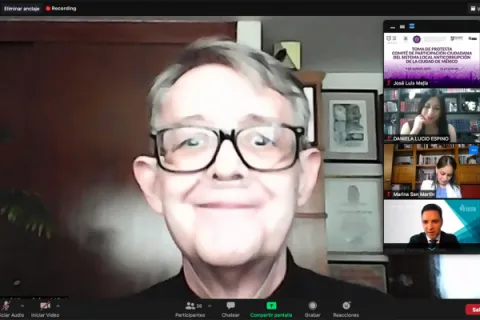 Captura de pantalla de la sesión virtual