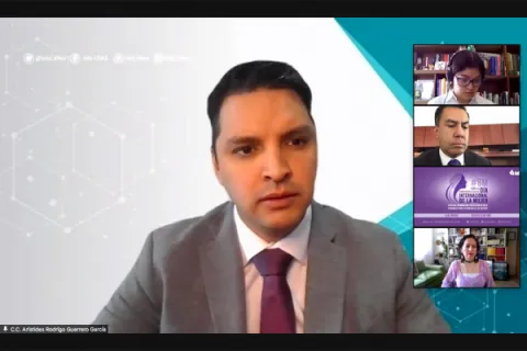 Captura de pantalla de la sesión virtual