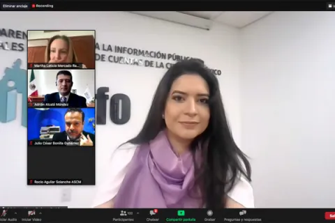 Captura de pantalla de la sesión virtual