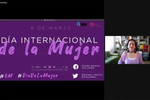 Captura de pantalla de la sesión virtual