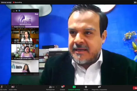 Captura de pantalla de la sesión virtual