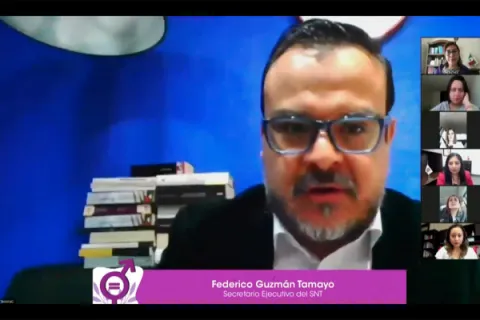 Captura de pantalla de la sesión virtual