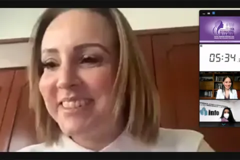 Captura de pantalla de la sesión virtual