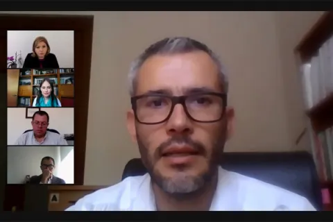 Captura de pantalla de la sesión virtual