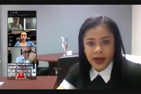 Captura de pantalla de la sesión virtual