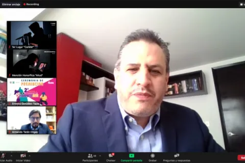 Captura de pantalla de la sesión virtual