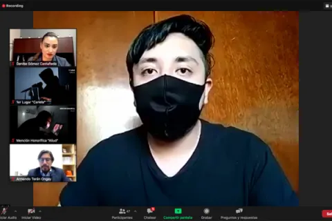 Captura de pantalla de la sesión virtual