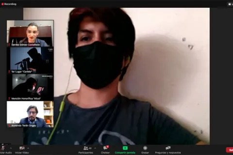 Captura de pantalla de la sesión virtual