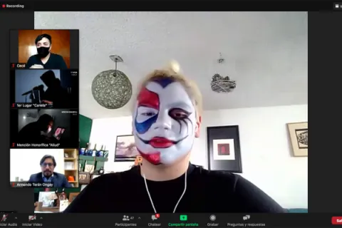 Captura de pantalla de la sesión virtual