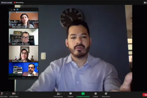 Captura de pantalla de la sesión virtual