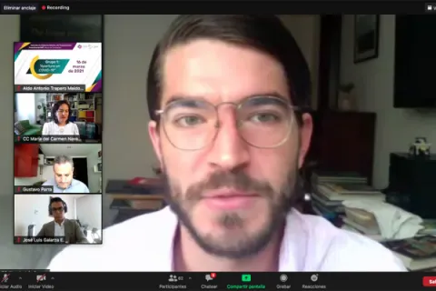 Captura de pantalla de la sesión virtual