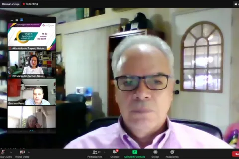 Captura de pantalla de la sesión virtual