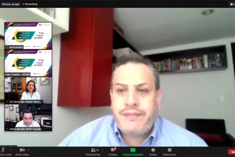 Captura de pantalla de la sesión virtual