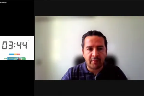 Captura de pantalla de la sesión virtual