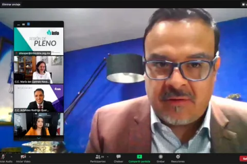 Captura de pantalla de la sesión virtual