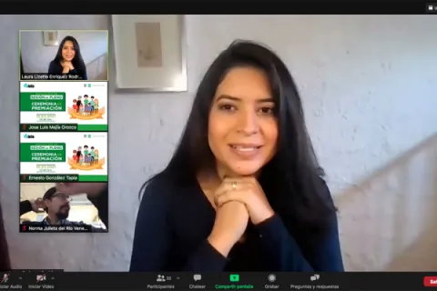 Captura de pantalla de la sesión virtual