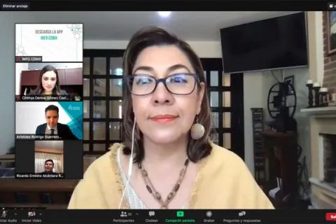 Captura de pantalla de la sesión virtual
