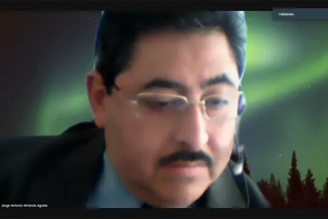 Captura de pantalla de la sesión virtual