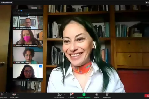 Captura de pantalla de la sesión virtual