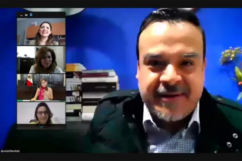Captura de pantalla de la sesión virtual