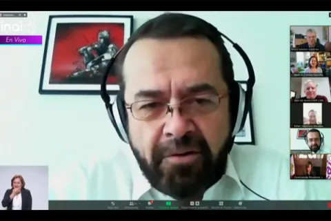 Captura de pantalla de la sesión virtual