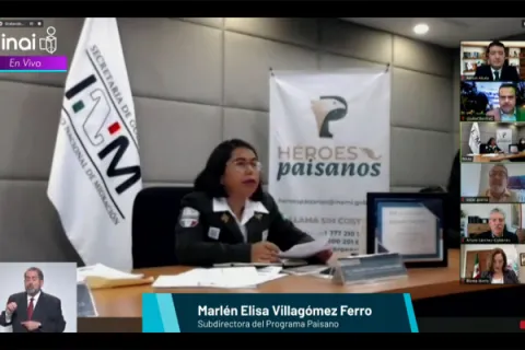 Captura de pantalla de la sesión virtual