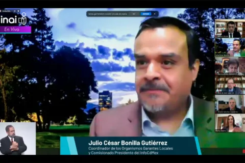 Captura de pantalla de la sesión virtual