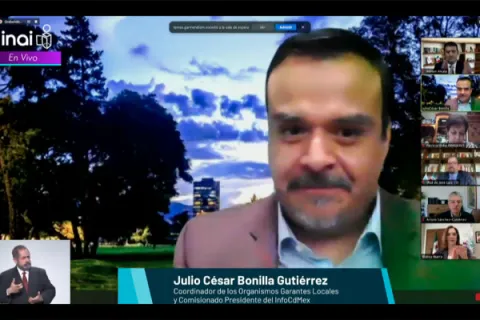 Captura de pantalla de la sesión virtual