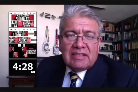 Captura de pantalla de la sesión virtual