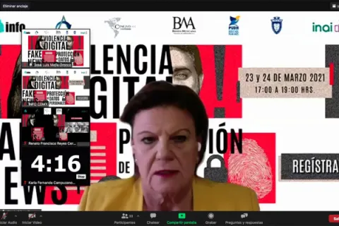 Captura de pantalla de la sesión virtual