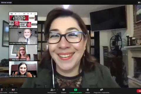 Captura de pantalla de la sesión virtual