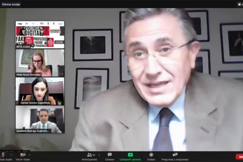 Captura de pantalla de la sesión virtual